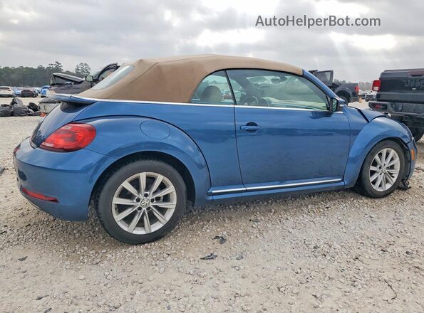3VW5DAAT0JM516945 2018 VOLKSWAGEN BEETLE Blue Задня права чверть