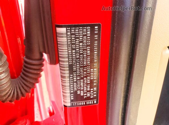 3VW5DAAT3KM509005 2019 VOLKSWAGEN BEETLE Red 