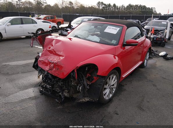 3VW5DAAT8JM504848 2018 VOLKSWAGEN BEETLE Red Առջևի ձախ երեք քառորդ տեսարան