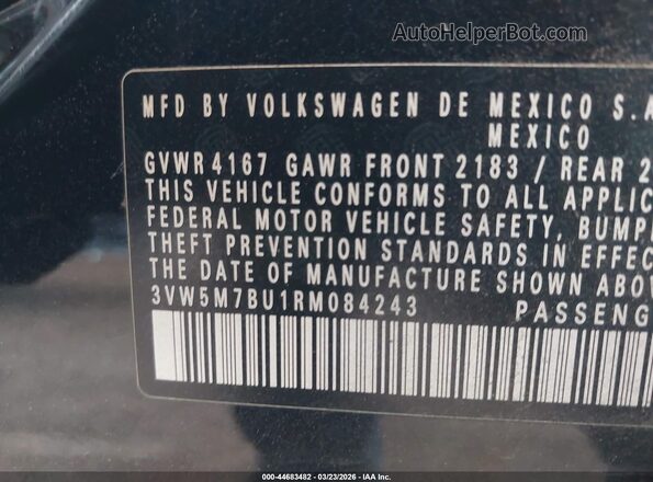 3VW5M7BU1RM084243 2024 VOLKSWAGEN JETTA Black Engine compartment view