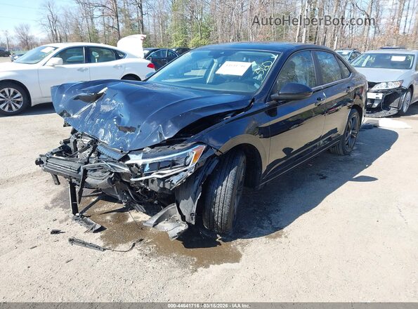 3VW7M7BU0NM008385 2022 VOLKSWAGEN JETTA Black წინა მარცხენა ხედი სამი მეოთხედიდან