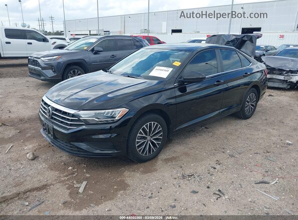 3VWC57BU3MM085892 2021 VOLKSWAGEN JETTA Black Առջևի ձախ երեք քառորդ տեսարան