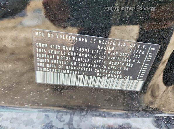 3VWC57BU5MM020719 2021 VOLKSWAGEN JETTA Черный Вид подкапотного пространства
