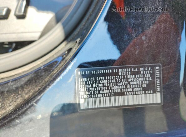 3VWC57BU9MM048717 2021 VOLKSWAGEN JETTA Black Vista de la etiqueta del VIN