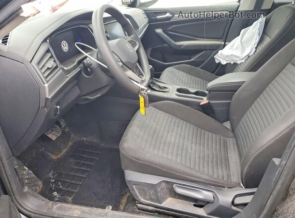 3VWCM7BU2NM005955 2022 VOLKSWAGEN JETTA Black Front interior view