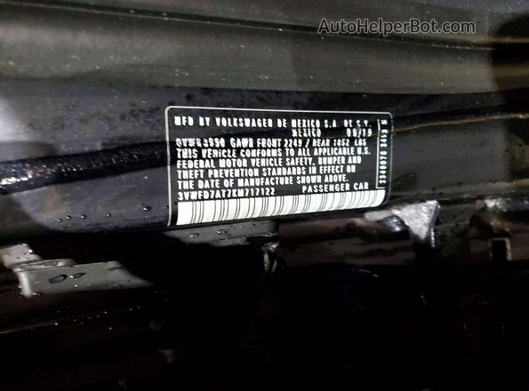 3VWFD7AT7KM717122 2019 VOLKSWAGEN BEETLE Black 
