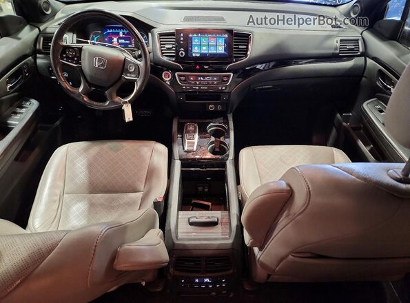 5FNYF8H95KB001295 2019 HONDA PASSPORT Blue Widok zestawu wskaźników