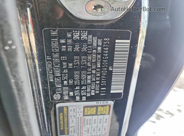5XYPHDA50KG444758 2019 KIA SORENTO Черный 