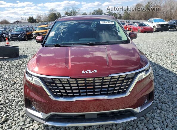 KNDNE5H38N6082034 2022 KIA CARNIVAL Red Вид ззаду
