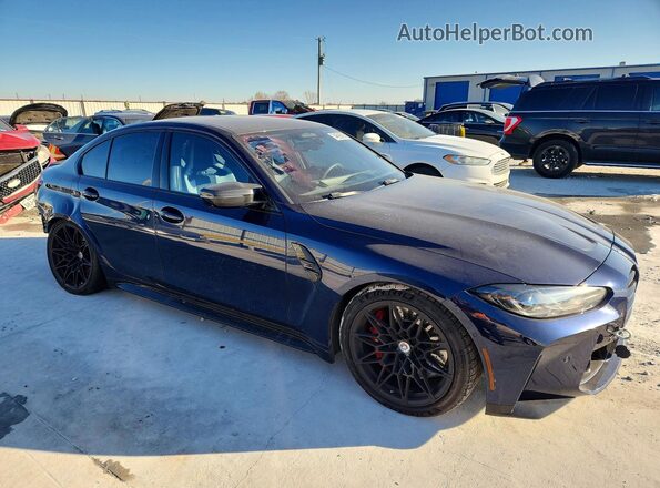 WBS43AY04PFN35500 2023 BMW M3 Синий Передняя правая четверть