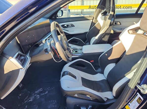 WBS43AY04PFN35500 2023 BMW M3 Синий Вид салона спереди