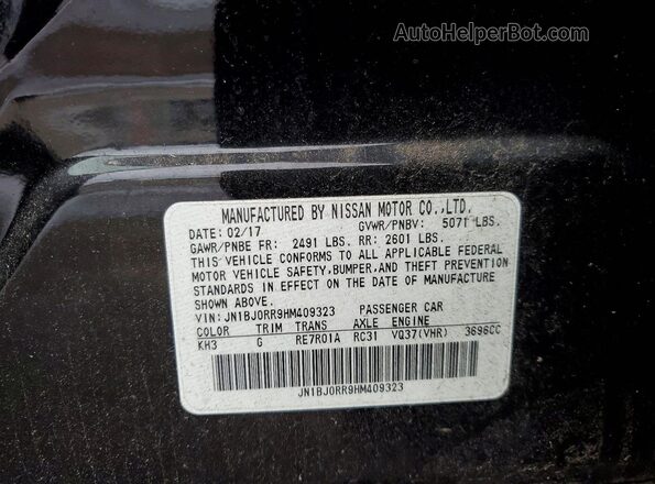 JN1BJ0RR9HM409323 2017 INFINITI QX50 Black 