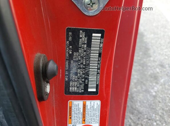 JF1ZNAA19K8702687 2019 TOYOTA 86 Red 
