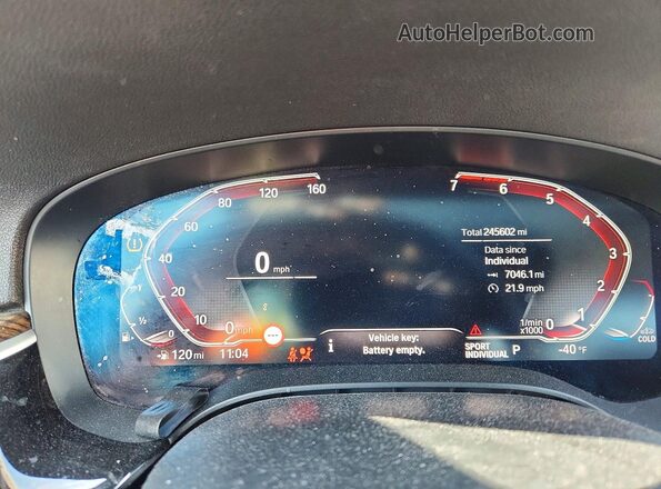 WBAJR3C01LWW59713 2020 BMW 5 SERIES Black Սարքավորումների վահանակի տեսք