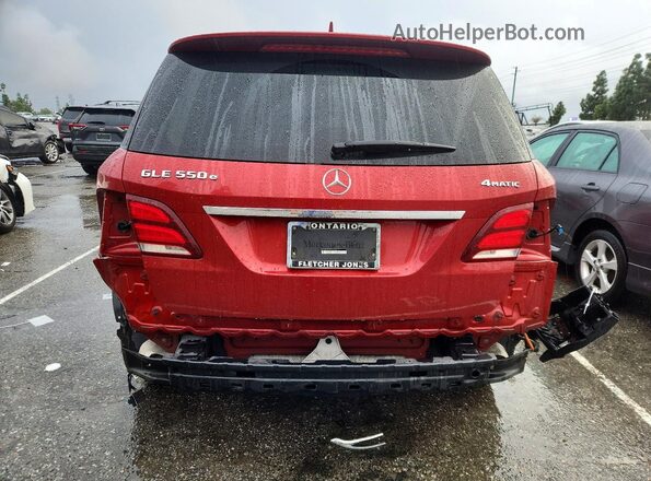 4JGDA6DB9JB147996 2018 MERCEDES-BENZ GLE Red Vista trasera
