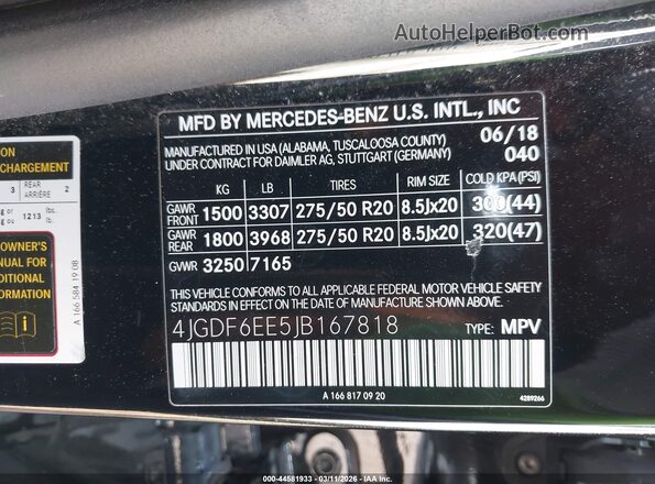 4JGDF6EE5JB167818 2018 MERCEDES-BENZ GLS 450 Black 