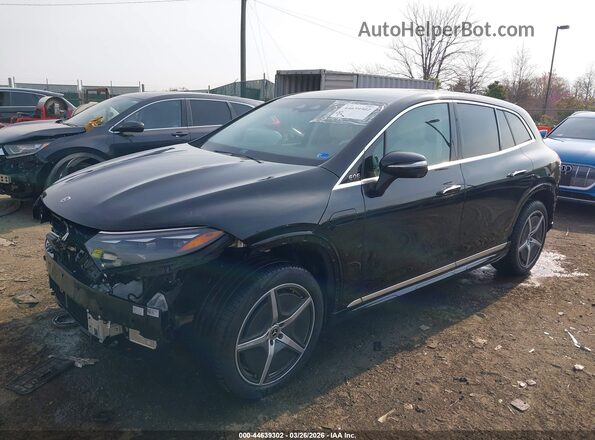4JGDM4EB5PA002947 2023 MERCEDES-BENZ EQS 580 SUV Black Առջևի ձախ երեք քառորդ տեսարան