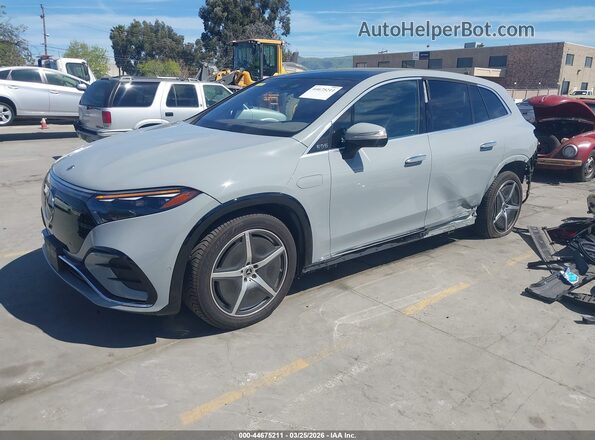 4JGDM4EB7PA015750 2023 MERCEDES-BENZ EQS 580 SUV Gray Առջևի ձախ երեք քառորդ տեսարան