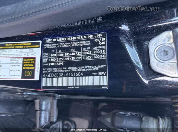 4JGED6EB8KA151684 2019 MERCEDES-BENZ AMG GLE 43 COUPE Black ძრავის განყოფილების ხედი
