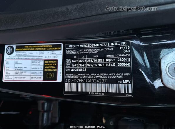 4JGED7FB1GA024237 2016 MERCEDES-BENZ AMG GLE 63 COUPE Black Vista del compartimento del motor