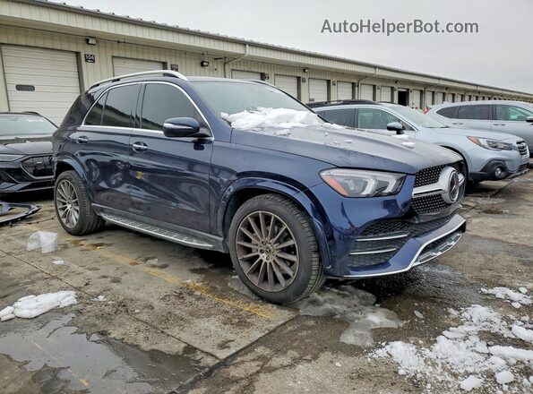 4JGFB4KB8NA736627 2022 MERCEDES-BENZ GLE Синий Передняя правая четверть