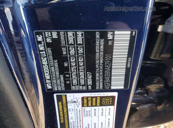 4JGFB4KB8NA829101 2022 MERCEDES-BENZ GLE Blue Widok wnętrza 360 stopni