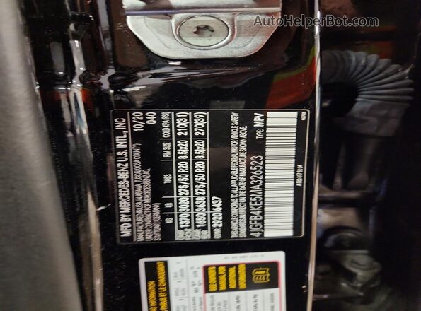 4JGFB4KE5MA326523 2021 MERCEDES-BENZ GLE Black Engine compartment view