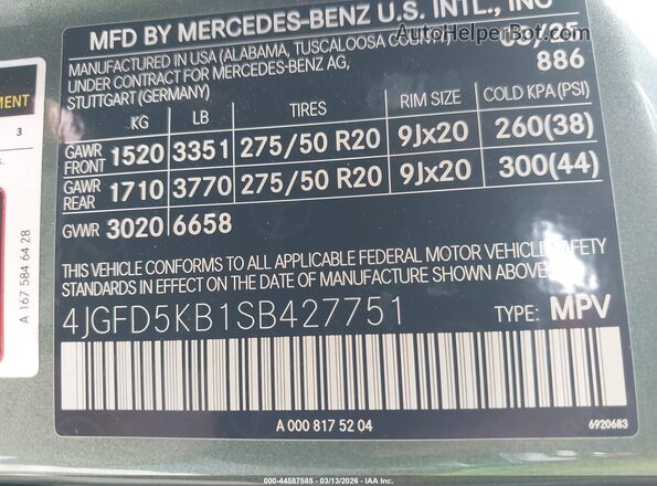 4JGFD5KB1SB427751 2025 MERCEDES-BENZ GLE 450 COUPE Зеленый 
