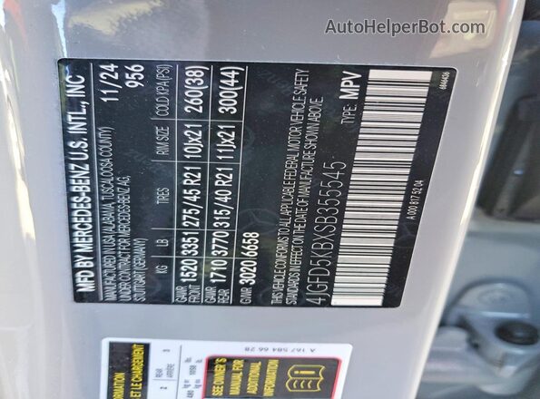 4JGFD5KBXSB355545 2025 MERCEDES-BENZ GLE Gray Շարժիչի բաժամունքի տեսք