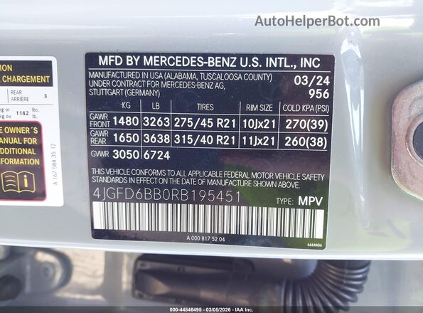 4JGFD6BB0RB195451 2024 MERCEDES-BENZ AMG GLE 53 COUPE Gray ძრავის განყოფილების ხედი