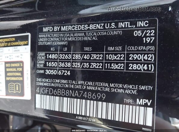 4JGFD6BB8NA748699 2022 MERCEDES-BENZ AMG GLE 53 COUPE Black Vista del compartimento del motor