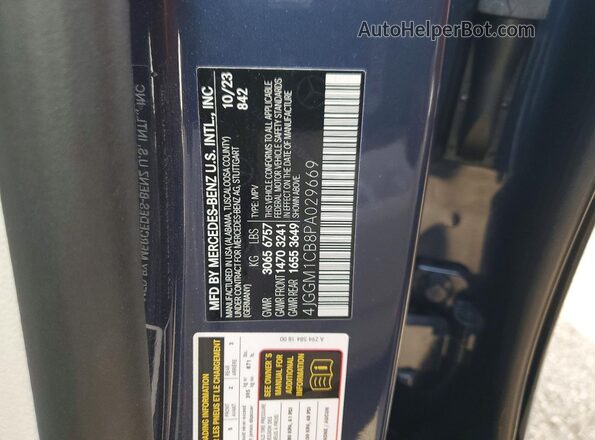 4JGGM1CB8PA029669 2023 MERCEDES-BENZ EQE Blue 360 interior view