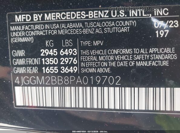 4JGGM2BB8PA019702 2023 MERCEDES-BENZ EQE 350+ SUV Black Engine compartment view