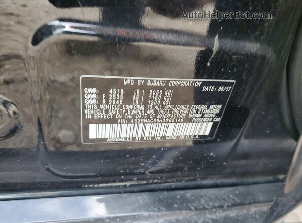 4S3BNAC66H3065140 2017 SUBARU LEGACY Black Вид підкапотного простору