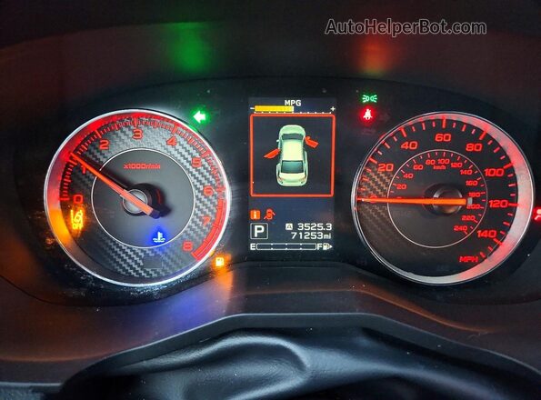 4S3GKAM67J3611477 2018 SUBARU IMPREZA Blue Widok zestawu wskaźników