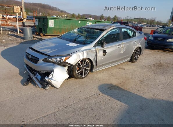 4S3GKAM6XM3600395 2021 SUBARU IMPREZA Silver Vista tres cuartos delantera izquierda
