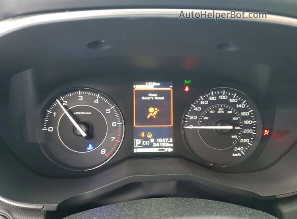 4S3GKAV68M3601348 2021 SUBARU IMPREZA Белый Вид щитка приборов