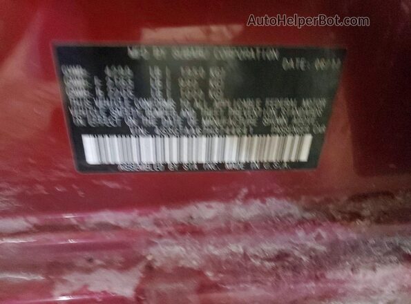 4S3GTAA67H3744641 2017 SUBARU IMPREZA Red Շարժիչի բաժամունքի տեսք