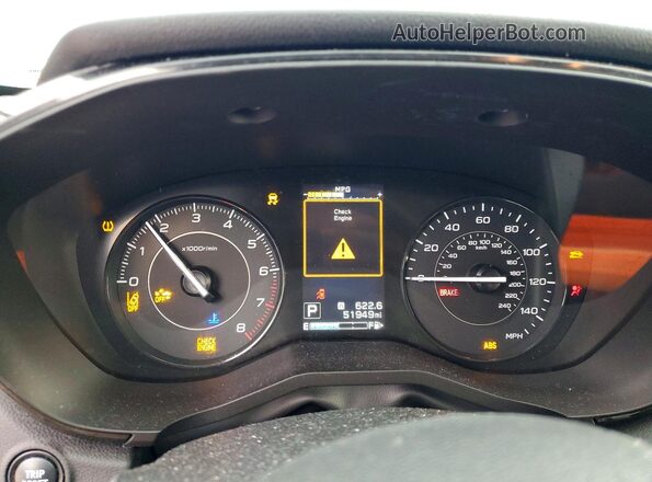 4S3GTAB67M3705699 2021 SUBARU IMPREZA Синий Вид щитка приборов