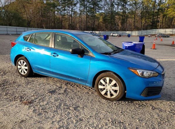 4S3GTAB67M3705699 2021 SUBARU IMPREZA Синий Передняя правая четверть