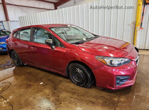 4S3GTAB69K3711937 2019 SUBARU IMPREZA Red Delantero derecho