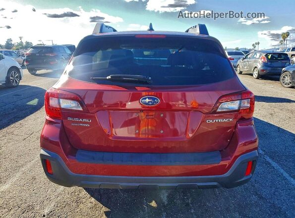 4S4BSAJC1K3357007 2019 SUBARU OUTBACK Burgundy Widok z tyłu