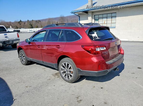 4S4BSAKC5H3270976 2017 SUBARU OUTBACK Burgundy Rear left