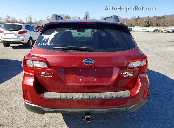 4S4BSAKC5H3270976 2017 SUBARU OUTBACK Burgundy Rear view