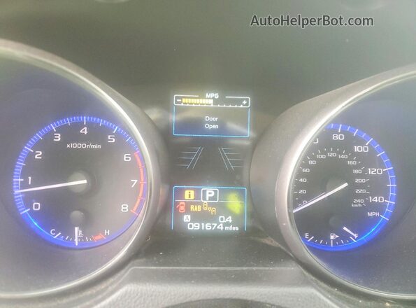 4S4BSANC2H3418724 2017 SUBARU OUTBACK Green Vista del cuadro de instrumentos