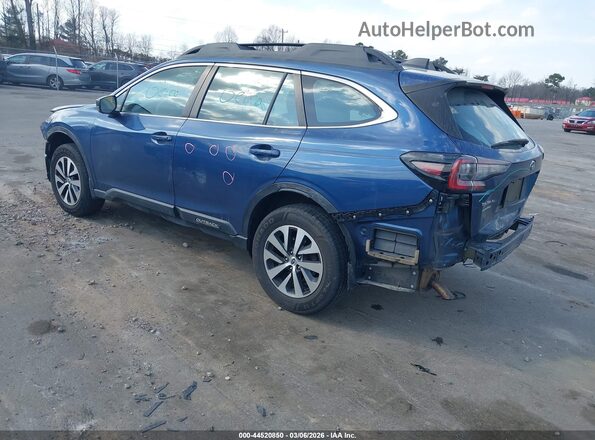 4S4BTAAC7M3134308 2021 SUBARU OUTBACK Синий Задняя левая четверть