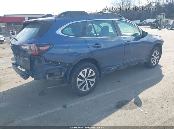 4S4BTAAC7M3134308 2021 SUBARU OUTBACK Синий Задняя правая четверть