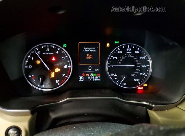 4S4BTANC4M3179216 2021 SUBARU OUTBACK White Instrument cluster view