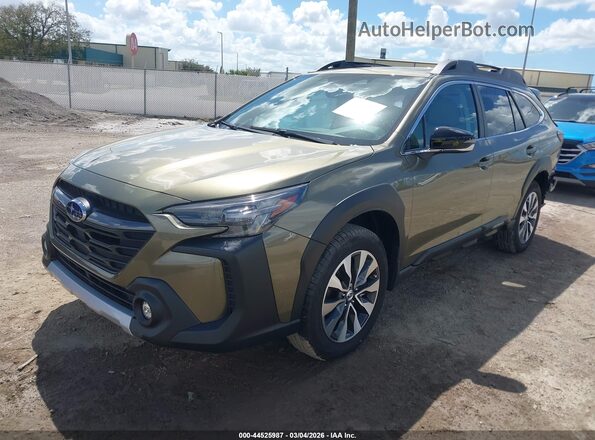 4S4BTANC5S3294646 2025 SUBARU OUTBACK Green წინა მარცხენა ხედი სამი მეოთხედიდან