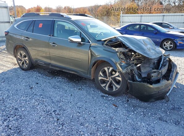 4S4BTGPD2M3176517 2021 SUBARU OUTBACK Зеленый Передняя правая четверть